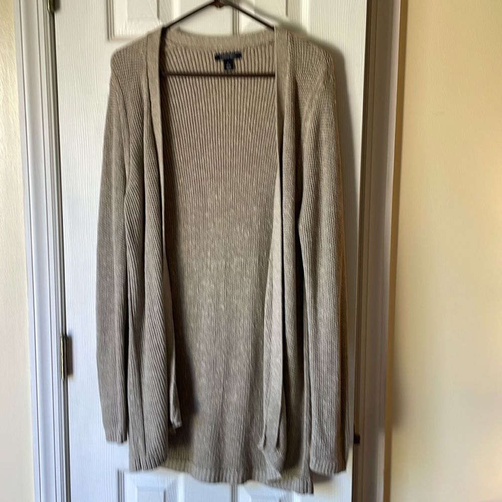 Ladies open Front Sweater, size large